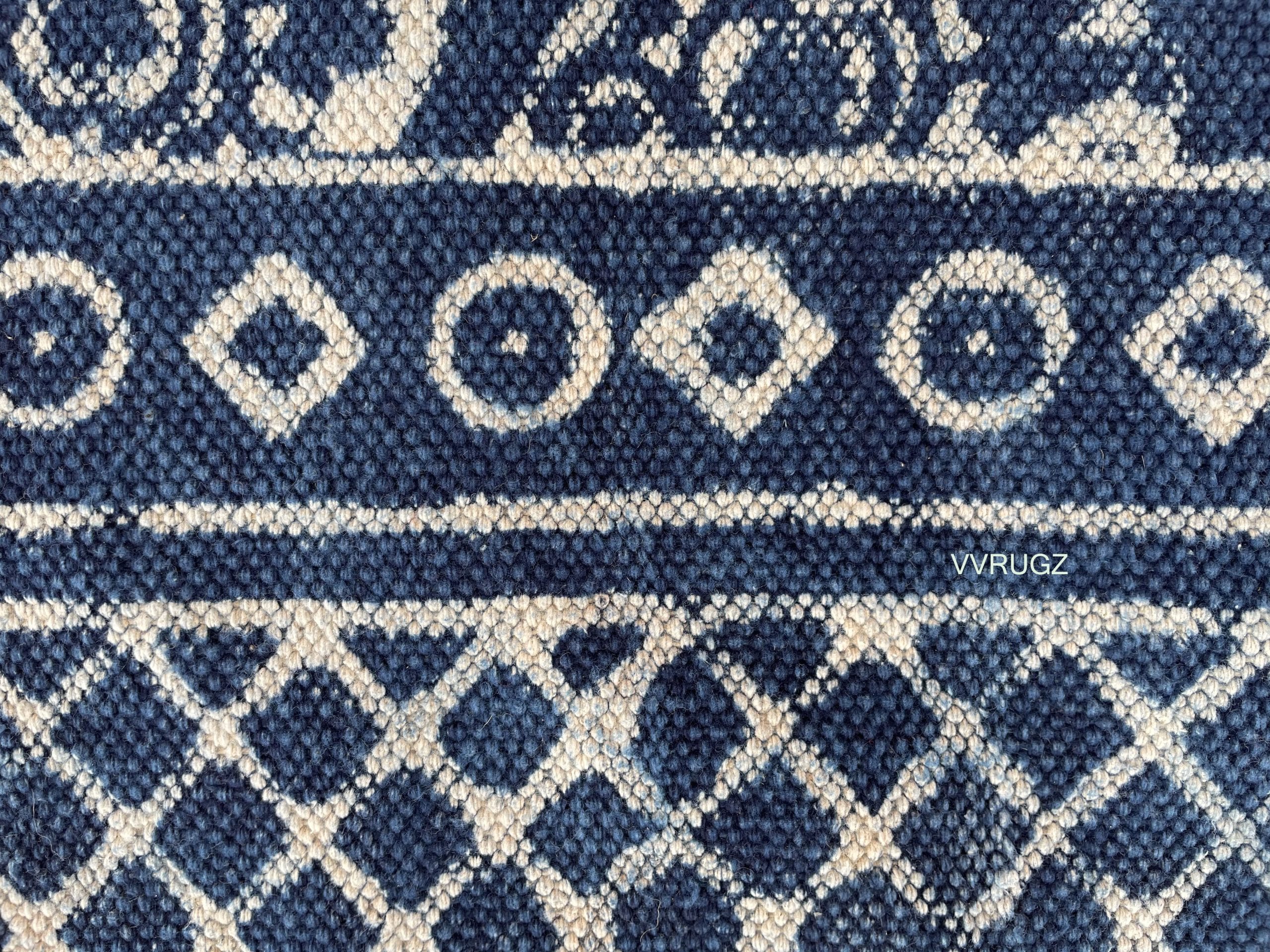 Hand block Printed Rug, Handmade Rug, Door Mat Floor Area Rug, Hand woven Rug, Large Indian Duri Carpet, Handblock Decorative Rug, - Image 4