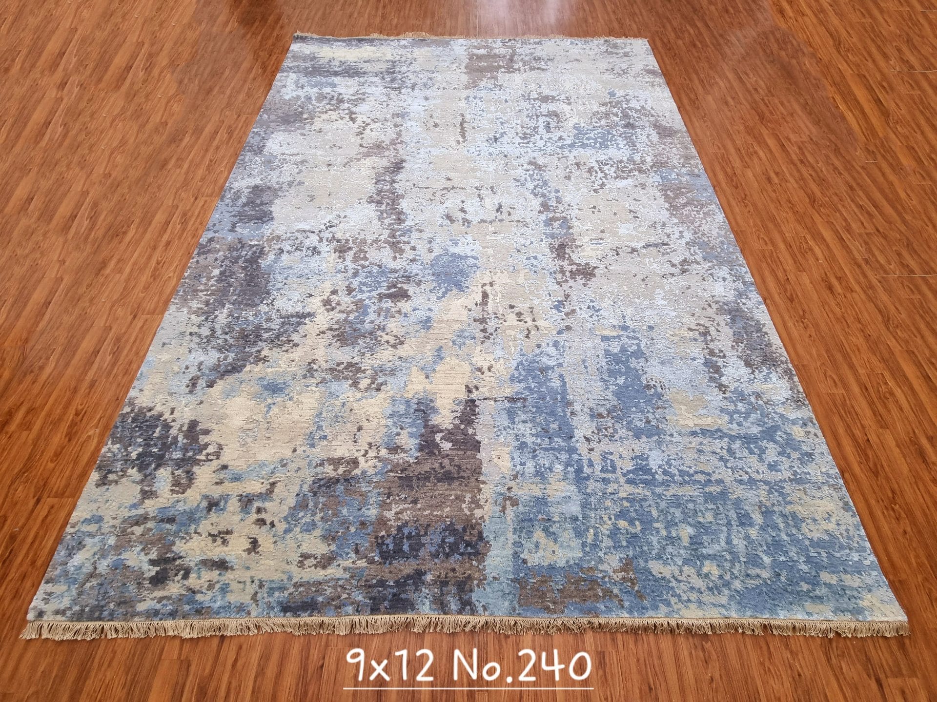 Large Area Rug for Living Room, Hand Knotted Wool Silk Rug for Home and Office, Dining Room, Modern Rug for Bedroom 9x12 Feet Carpet - Image 2
